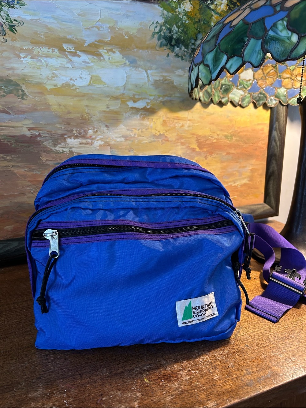 90s MEC Mountain Equipment Co-op Modular Lumbar Pack Fanny Blue -Made in Korea